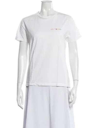 Pre-owned Le Sirenuse Positano Graphic Print Crew Neck T-shirt In White
