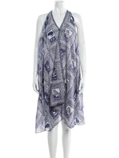 Pre-owned Le Sirenuse Positano Printed Cover-up W/ Tags In Blue