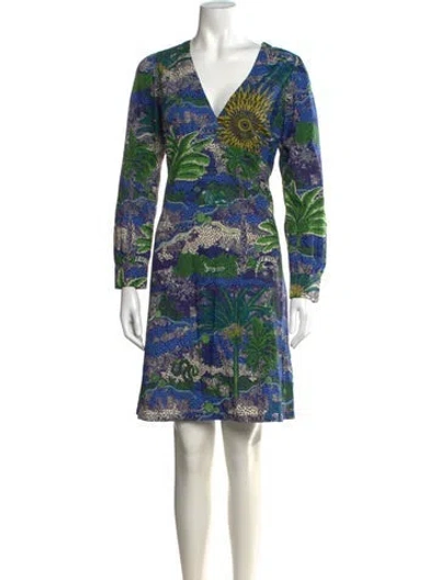 Pre-owned Le Sirenuse Positano Printed Mini Dress In Multi