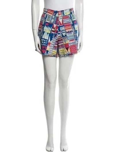 Pre-owned Le Sirenuse Positano Printed Mini Shorts In Multi
