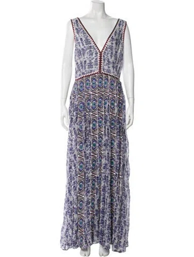 Pre-owned Le Sirenuse Positano Silk Long Dress W/ Tags In Multi