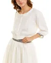 Le Sirenuse Rosei Calypso Linen Top In White
