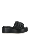 Le Sofie Woman Sandals Black Size 6 Textile Fibers In Black