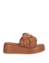 Le Sofie Woman Sandals Tan Size 11 Textile Fibers In Brown