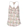 Le Soie Noir Women's Olivia Floral Racer Tank