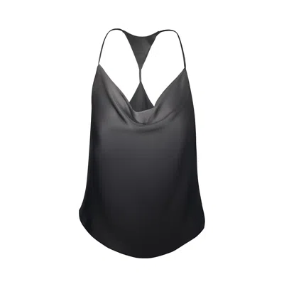 Le Soie Noir Women's Ombre' Olivia Silk Black Tank