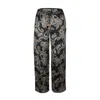 Le Soie Noir Women's Taylor Paisley Silk Pants