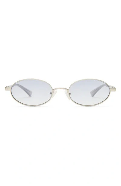 Le Specs 55mm Icicle Oval Sunglasses In Orange