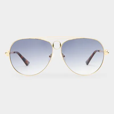Le Specs Abracadabra In Bright Gold Smoke Grad
