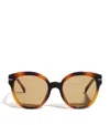 Le Specs Acetate Capacious Cat Eye Sunglasses In Brown