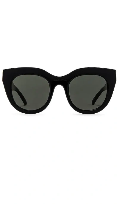 Le Specs Air Heart Cat-eye Acetate And Gold-tone Sunglasses In Black