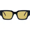 Le Specs Atlantis 50mm Rectangular Sunglasses In Black