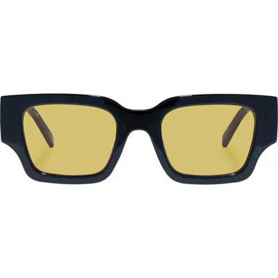 Le Specs Atlantis 50mm Rectangular Sunglasses In Black