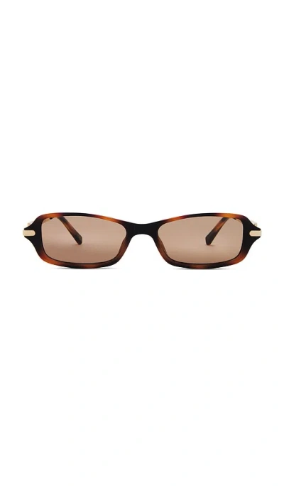 Le Specs Bamboozler Sunglasses In Tort Teak Mono