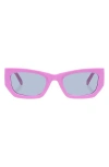 Le Specs Beachcomber 52mm D-frame Sunglasses In Matte Bubblegum Pink