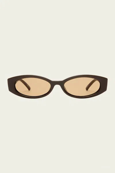 Le Specs Belladonna Oval Sunglasses In Cocoa