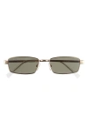 Le Specs Bizarro 56mm Rectangular Sunglasses In Bright Gold/clear
