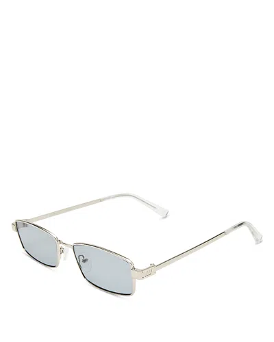 Le Specs Bizarro Rectangle Sunglasses, 56mm In Metallic