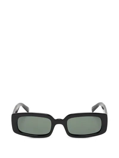 Le Specs 长方形框太阳眼镜 In Black