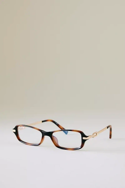 Le Specs Blue Light Bamboozler Glasses In Brown