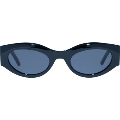 Le Specs Body Bumpin' Ii 50mm Oval Sunglasses In Black