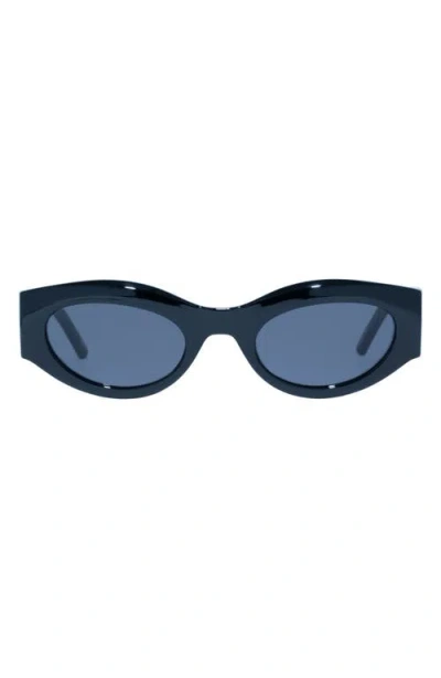 Le Specs Body Bumpin' Ii 50mm Oval Sunglasses In Blue