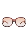 Le Specs Bolshy Sunglasses In Chocolate Fire Grad
