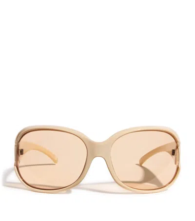 Le Specs Bolshy Sunglasses In Ivory