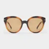 Le Specs Acetate Capacious Cat Eye Sunglasses In Tort