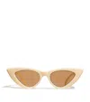 Le Specs Womens Ivory Hypnosis Cat Eye-frame Sunglasses In Ivory