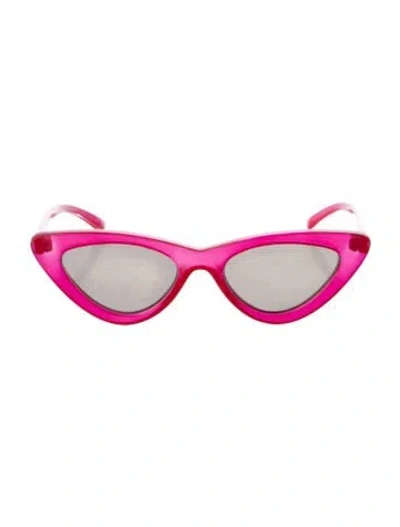 Pre-owned Le Specs Cat-eye Gradient Sunglasses In Red