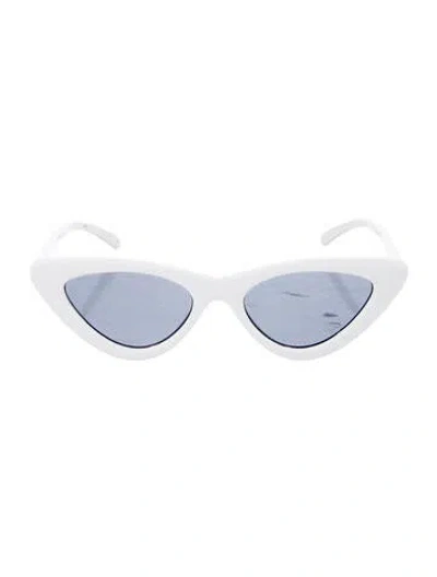 Pre-owned Le Specs Cat-eye Gradient Sunglasses In White