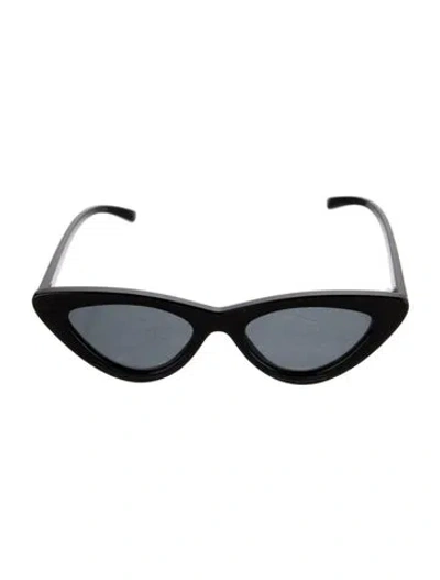 Pre-owned Le Specs Cat-eye Tinted Sunglasses In Black