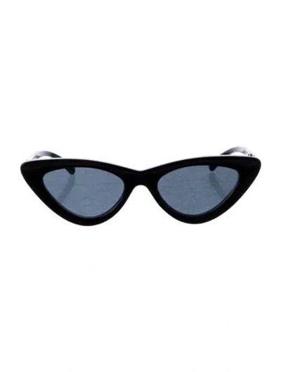 Pre-owned Le Specs Cat-eye Tinted Sunglasses In Black