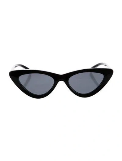 Pre-owned Le Specs Cat-eye Tinted Sunglasses In Black