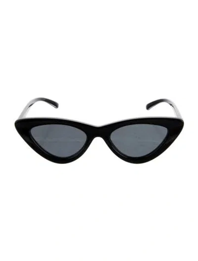 Pre-owned Le Specs Cat-eye Tinted Sunglasses In Black