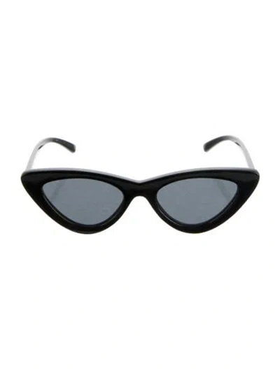 Pre-owned Le Specs Cat-eye Tinted Sunglasses In Black