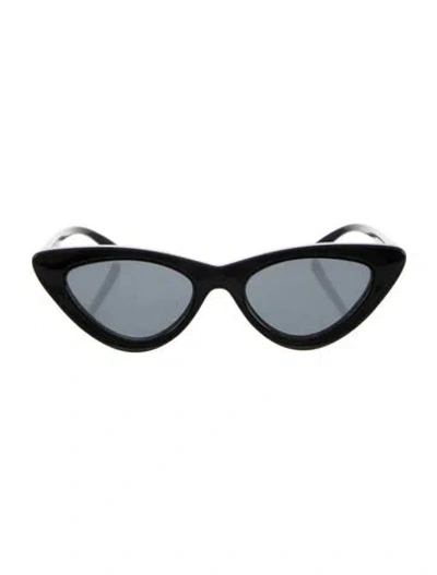 Pre-owned Le Specs Cat-eye Tinted Sunglasses In Black