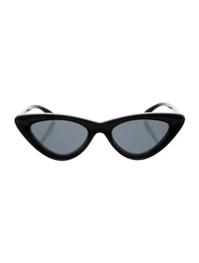 Pre-owned Le Specs Cat-eye Tinted Sunglasses In Black