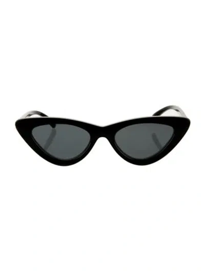 Pre-owned Le Specs Cat-eye Tinted Sunglasses In Black