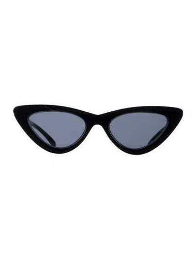 Pre-owned Le Specs Cat-eye Tinted Sunglasses In Black