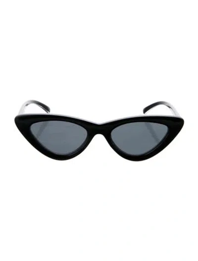 Pre-owned Le Specs Cat-eye Tinted Sunglasses In Black