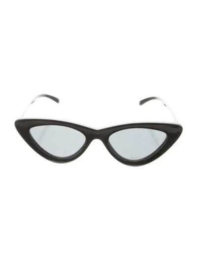 Pre-owned Le Specs Cat-eye Tinted Sunglasses In Black