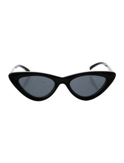 Pre-owned Le Specs Cat-eye Tinted Sunglasses In Black