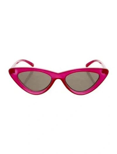 Pre-owned Le Specs Cat-eye Tinted Sunglasses In Red