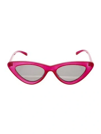 Pre-owned Le Specs Cat-eye Tinted Sunglasses In Red