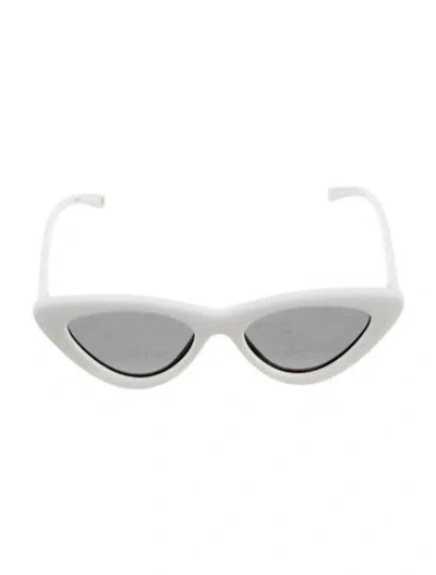 Pre-owned Le Specs Cat-eye Tinted Sunglasses W/ Tags In White