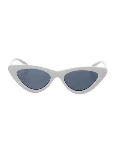 Pre-owned Le Specs Cat-eye Tinted Sunglasses In White