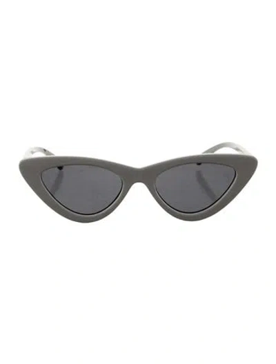 Pre-owned Le Specs Cat-eye Tinted Sunglasses In White