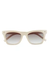 Le Specs Chante 53mm Gradient Square Sunglasses In Neutral